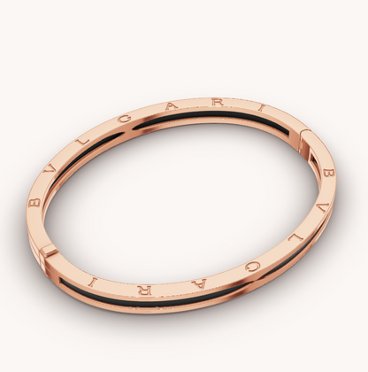 [Lunabriance]ZERO 1 PINK GOLD WITH BLACK CERAMIC BRACELET