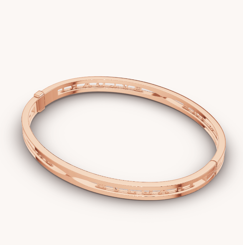 [Lunabriance]ZERO 1 SPIRAL LOGO PINK GOLD BRACELET