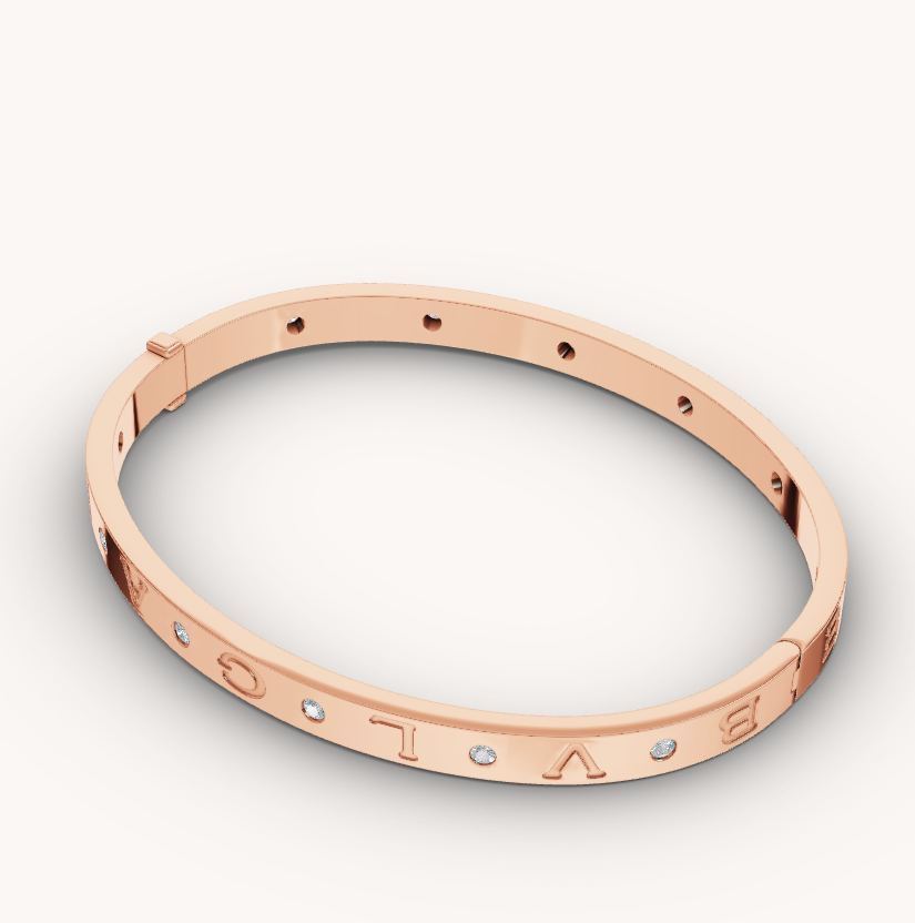 [Lunabriance]ZERO 1 PINK GOLD 12 DIAMONDS BRACELET