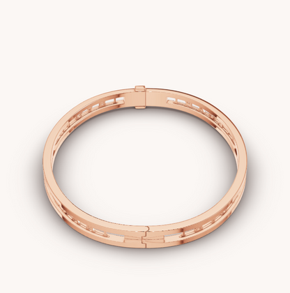 [Lunabriance]ZERO 1 SPIRAL LOGO PINK GOLD BRACELET