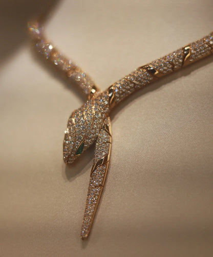 [Luna Brilliance]HAUTE COUTURE GOLD SERPENTI NECKLACE