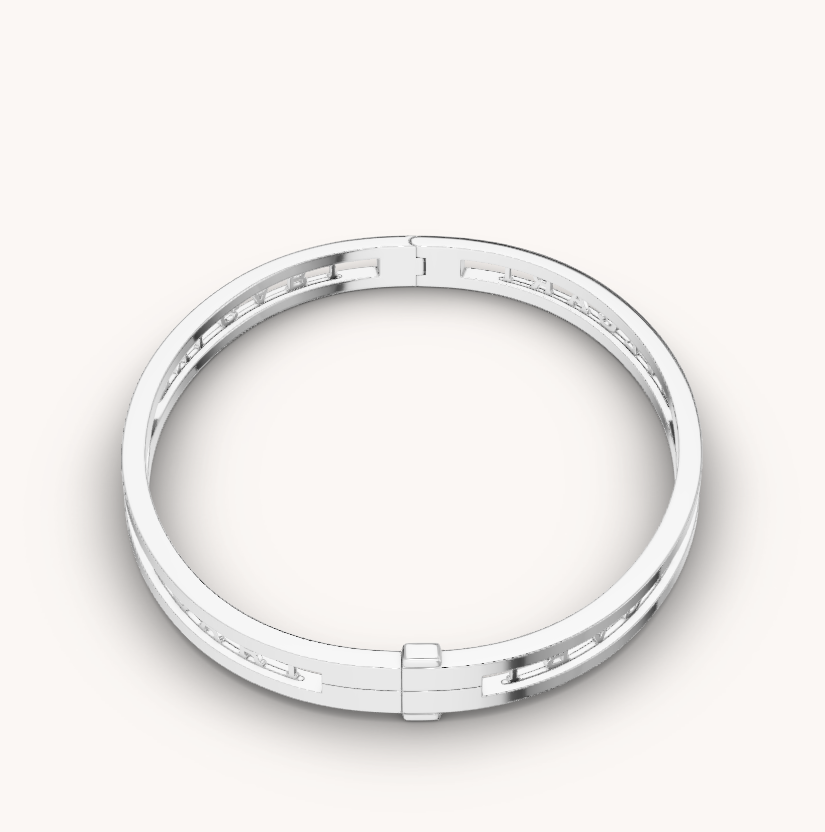 [Lunabriance]ZERO 1 SPIRAL LOGO SILVER BRACELET