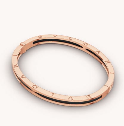 [Lunabriance]ZERO 1 PINK GOLD WITH BLACK CERAMIC BRACELET