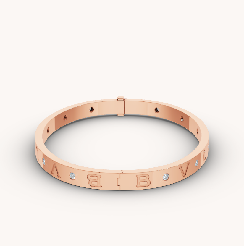 [Lunabriance]ZERO 1 PINK GOLD 12 DIAMONDS BRACELET