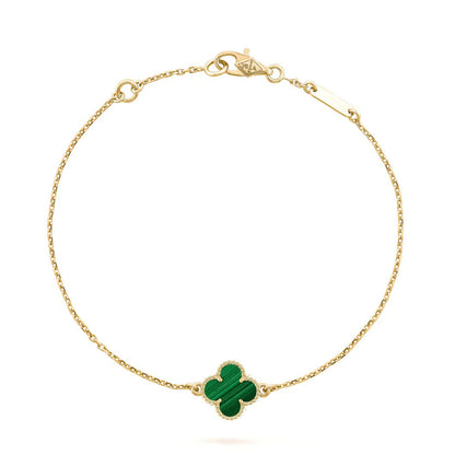 [Lunabriance]CLOVER BRACELET MALACHITE 1 MOTIF