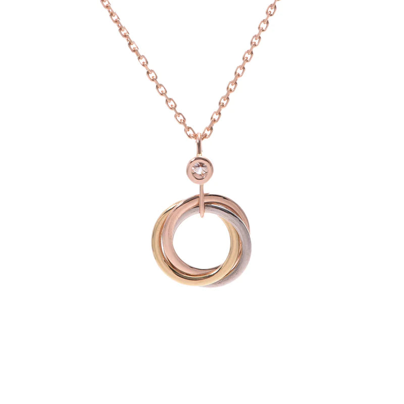 [Lunabriance]TRINITY SILVER GOLD PINK GOLD NECKLACE