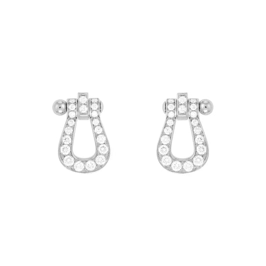 [Lunabriance]FORCE 10 FULL DIAMOND STUD EARRINGS MINI MODEL