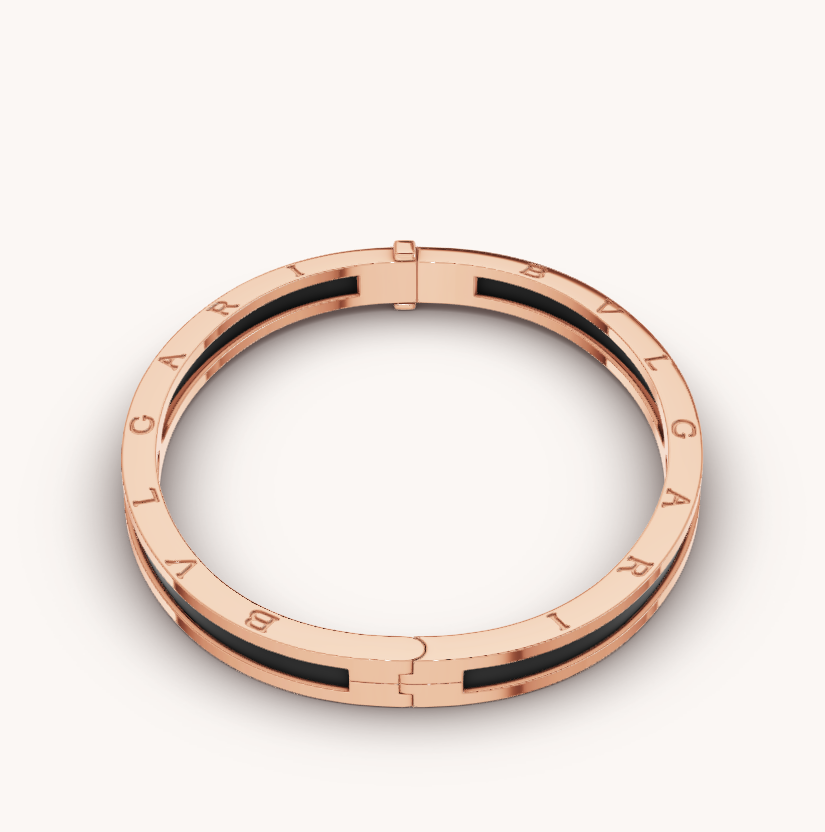 [Lunabriance]ZERO 1 PINK GOLD WITH BLACK CERAMIC BRACELET