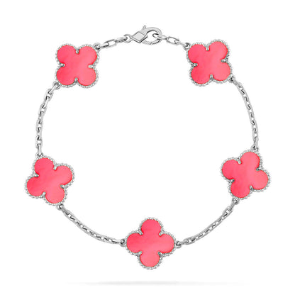 [Luna Brilliance] CLOVER 5 MOTIFS  PINK MOP BRACELET COLLECTION