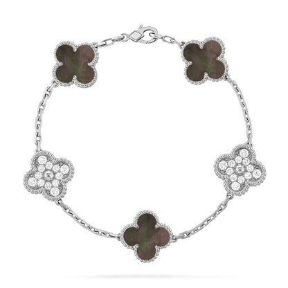 [Luna Brilliance]CLOVER 5 MOTIF GRAY MOP BRACELET COLLECTION