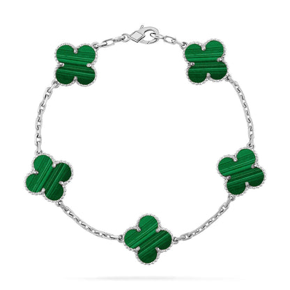 [Luna Brilliance]CLOVER 5 MOTIF MALACHITE BRACELET COLLECTION