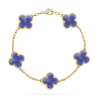 [Luna Brilliance]CLOVER 5 MOTIF BLUE VEINS BRACELET COLLECTION