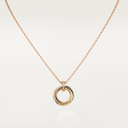 [Lunabriance]TRINITY NECKLACE GOLD  DIAMONDS