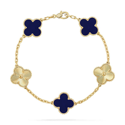 [Luna Brilliance]CLOVER 5 MOTIF LAPIS LAZULI BRACELET COLLECTION