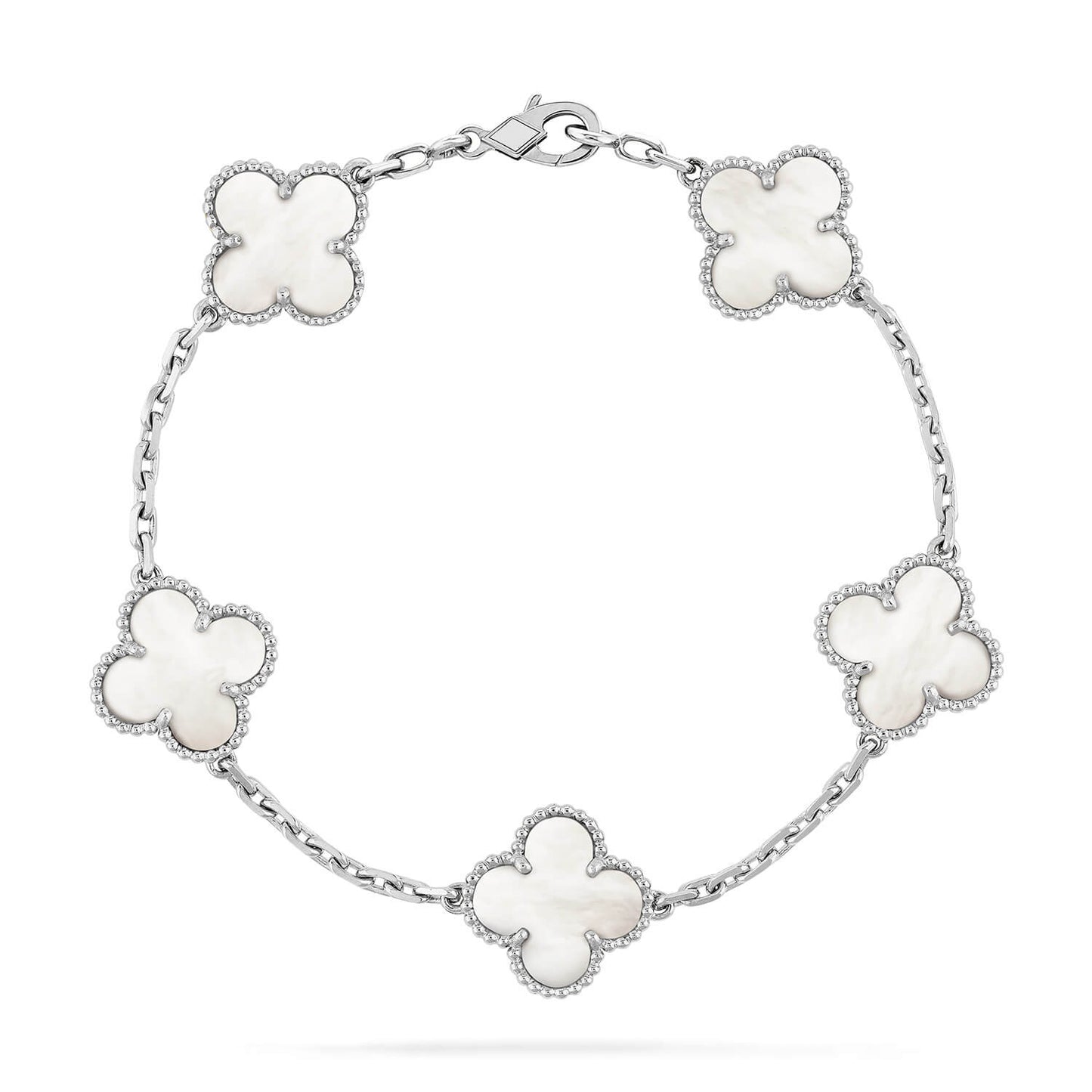 [Lunabriance]CLOVER SILVER MOP 5 MOTIF BRACELET