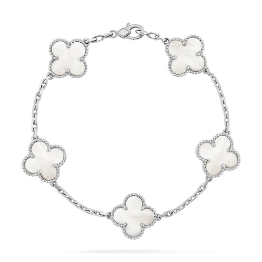 [Lunabriance]CLOVER SILVER MOP 5 MOTIF BRACELET