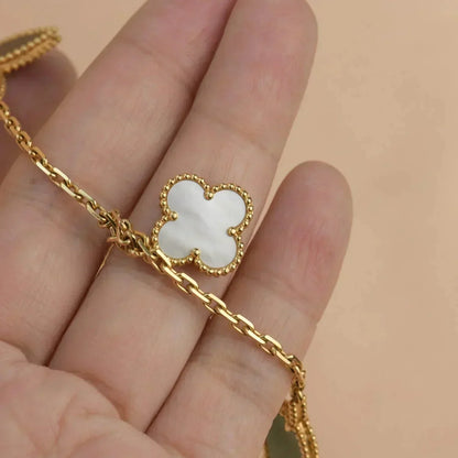 [Lunabriance]LUCKY SPRING 5 MOTIF GOLD BRACELET