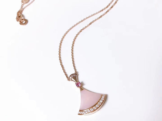 [Lunabriance]DREAM NECKLACE PINK MOP DIAMOND