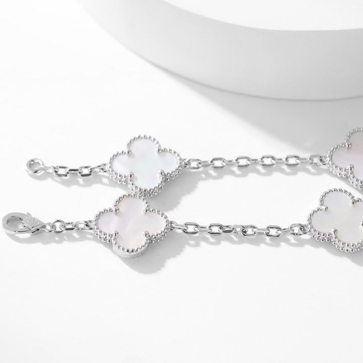 [Lunabriance]CLOVER 10 MOTIFS WHITE MOTHER OF PEARL NECKLACE