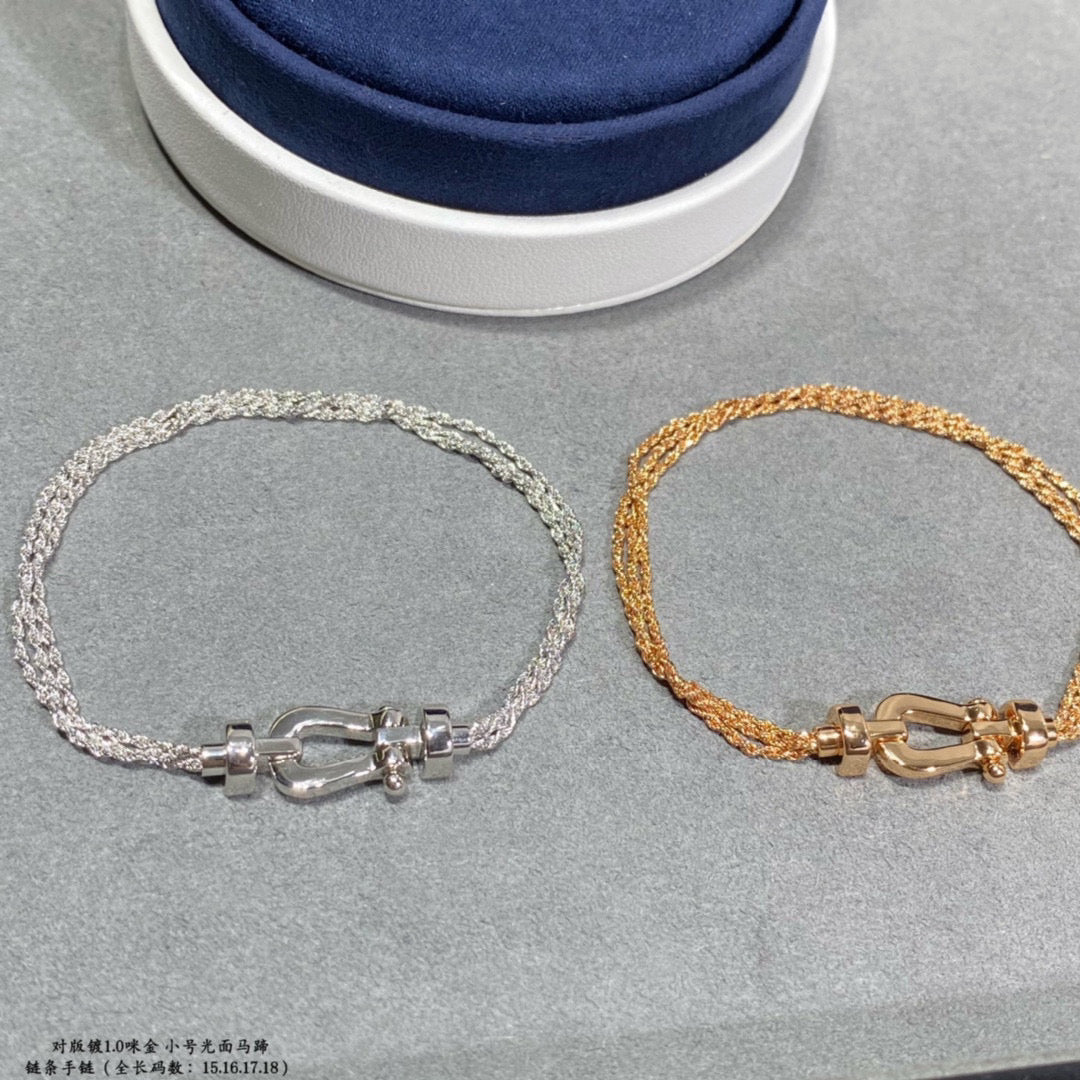 [Lunabriance]FORCE SMALL HORSESHOE  DIAMOND CHAIN ROPE BRACELET