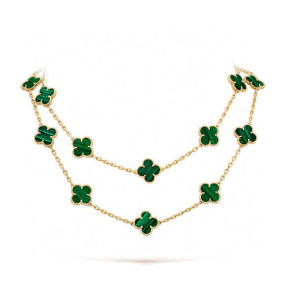 [Lunabriance]CLOVER 20 MOTIFS MALACHITE GOLD