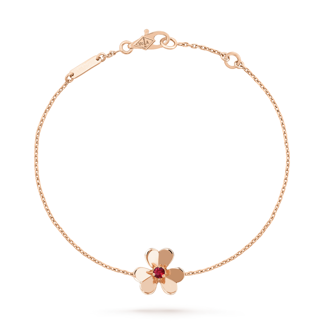 [Luna Brilliance]FRIVOLE GOLD FLOWER PINK MALACHITE BRACELET