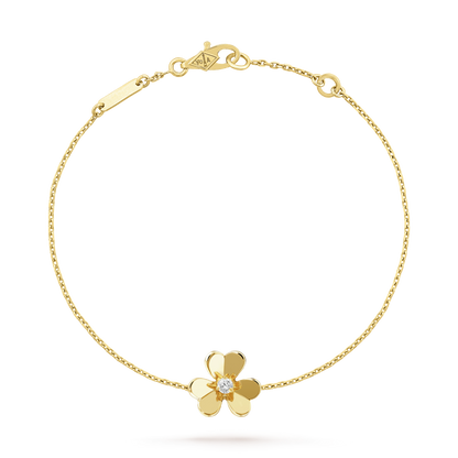 [Lunabriance]FRIVOLE GOLD FLOWER PINK MALACHITE BRACELET