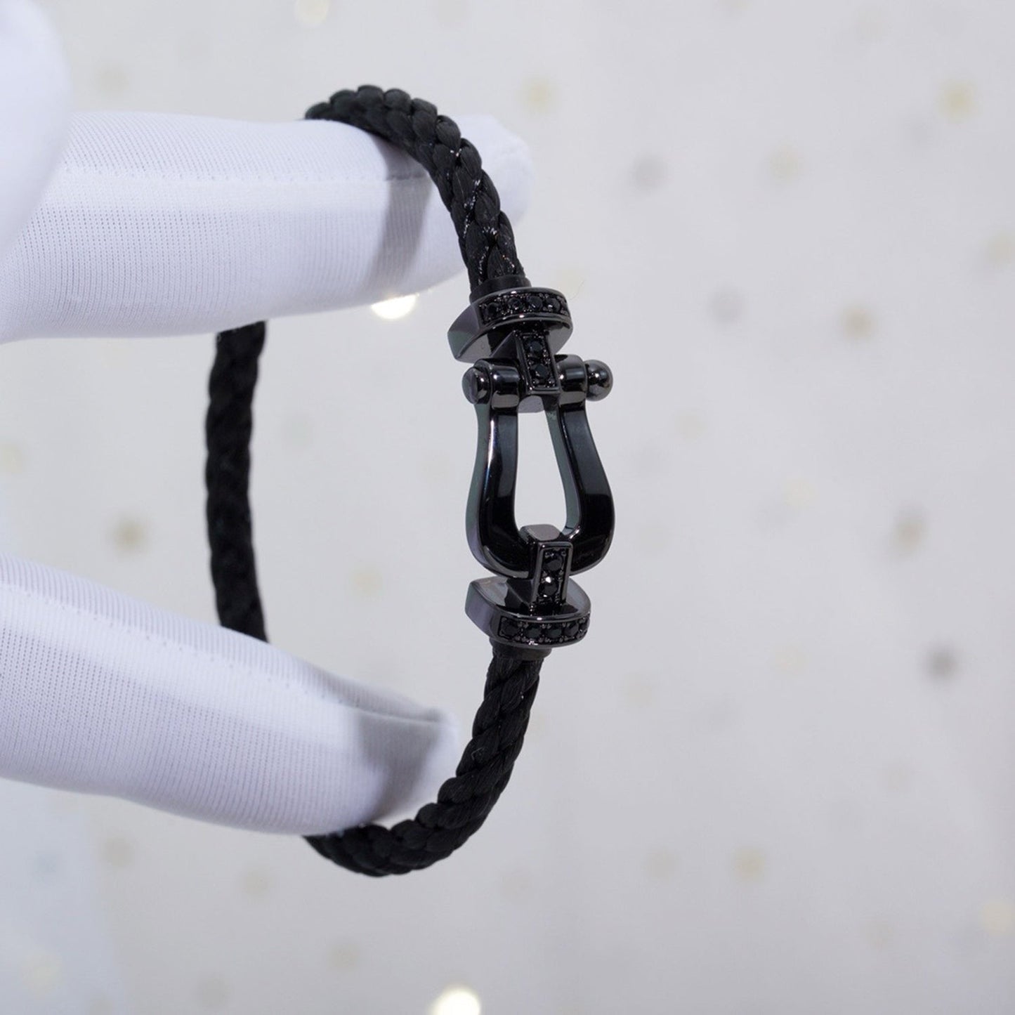 [Lunabriance]FORCE LARGE SERIES HORSESHOE BLACK SAMURAI BRACELET