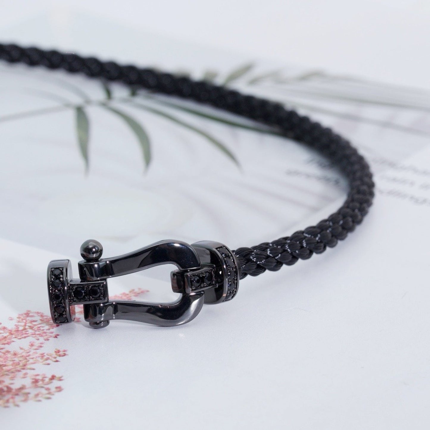 [Lunabriance]FORCE LARGE SERIES HORSESHOE BLACK SAMURAI BRACELET