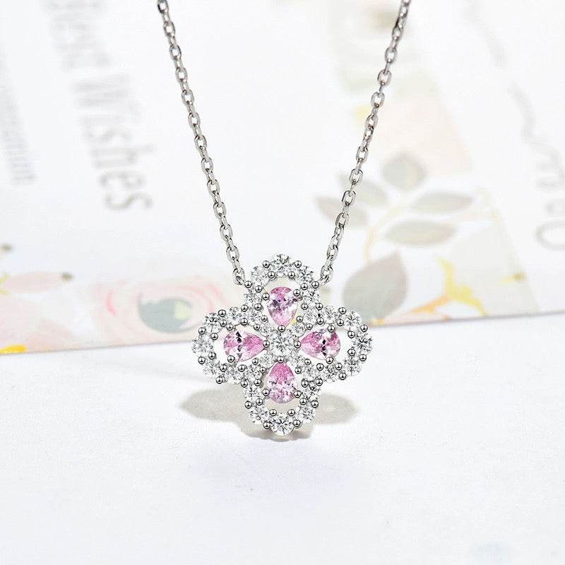 [Lunabriance]LOOP NECKLACE FULL MOTIF DIAMOND 16MM MULTIPLE COLORS