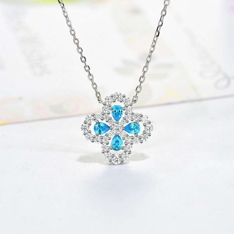 [Lunabriance]LOOP NECKLACE FULL MOTIF DIAMOND 16MM MULTIPLE COLORS