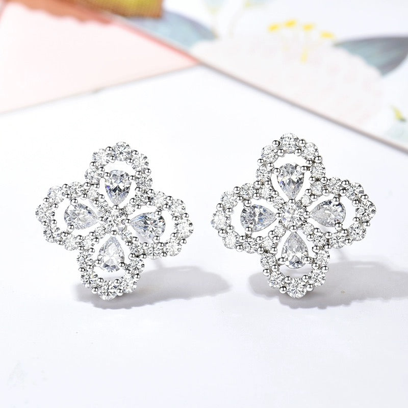 [Lunabriance]LOOP EARRINGS FULL MOTIF DIAMOND 16MM