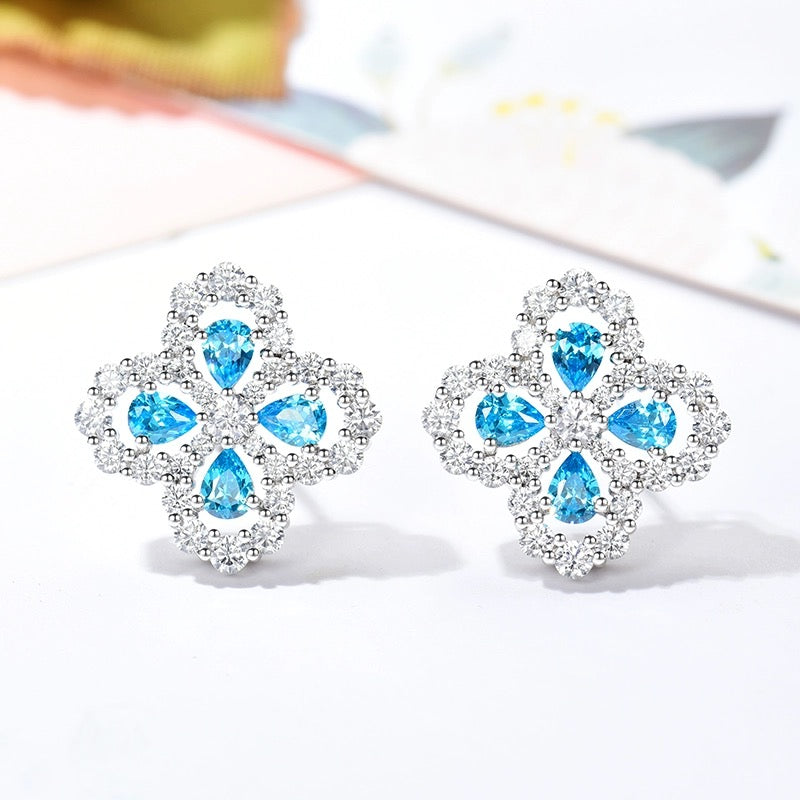 [Lunabriance]LOOP EARRINGS FULL MOTIF DIAMOND 16MM