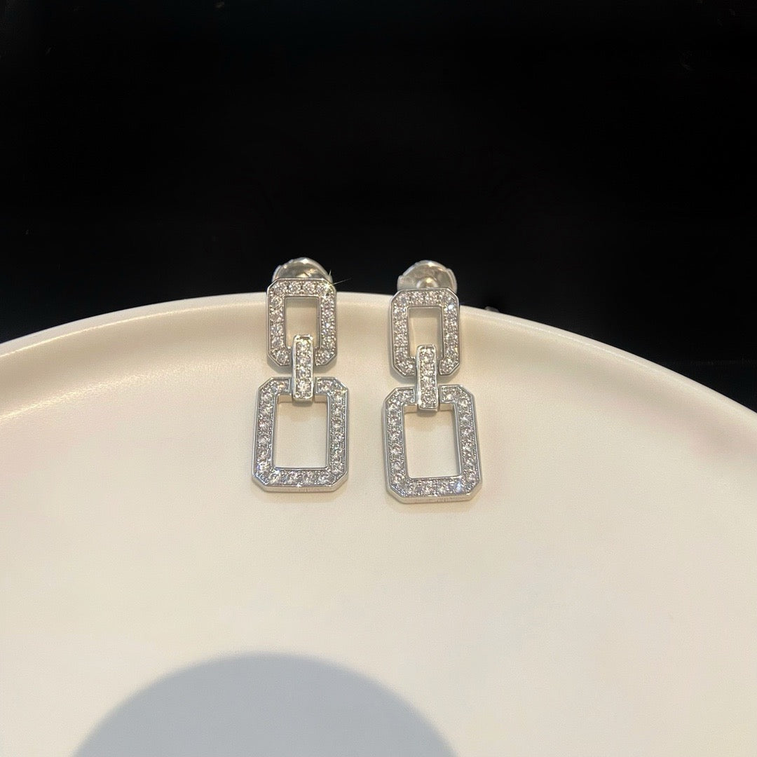 [Lunabriance]LINKS MEDIUM EARRINGS DIAMOND