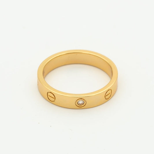 [Lunabriance]LOVE RING 4MM 1 DIAMOND PINK GOLD