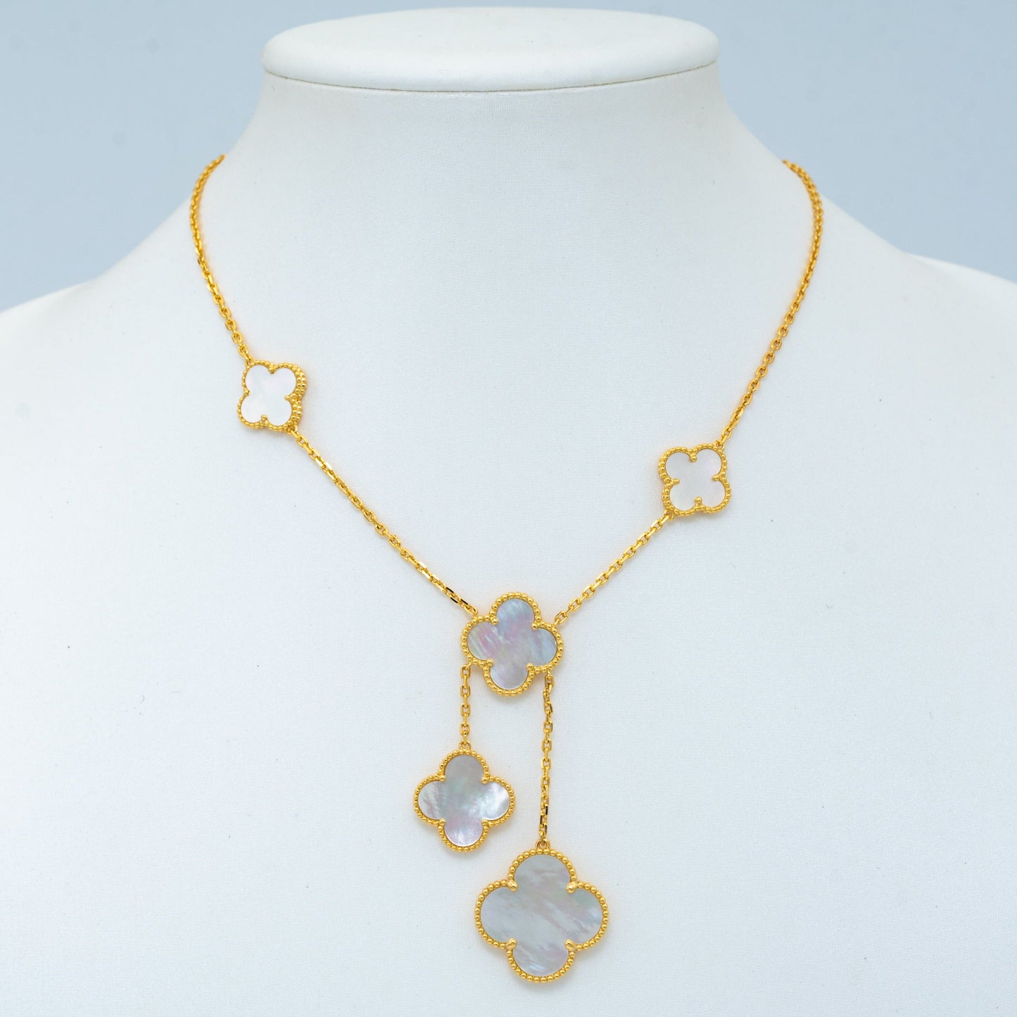 [Lunabriance]CLOVER MOTHER OF PEARL NECKLACE 6 MOTIF