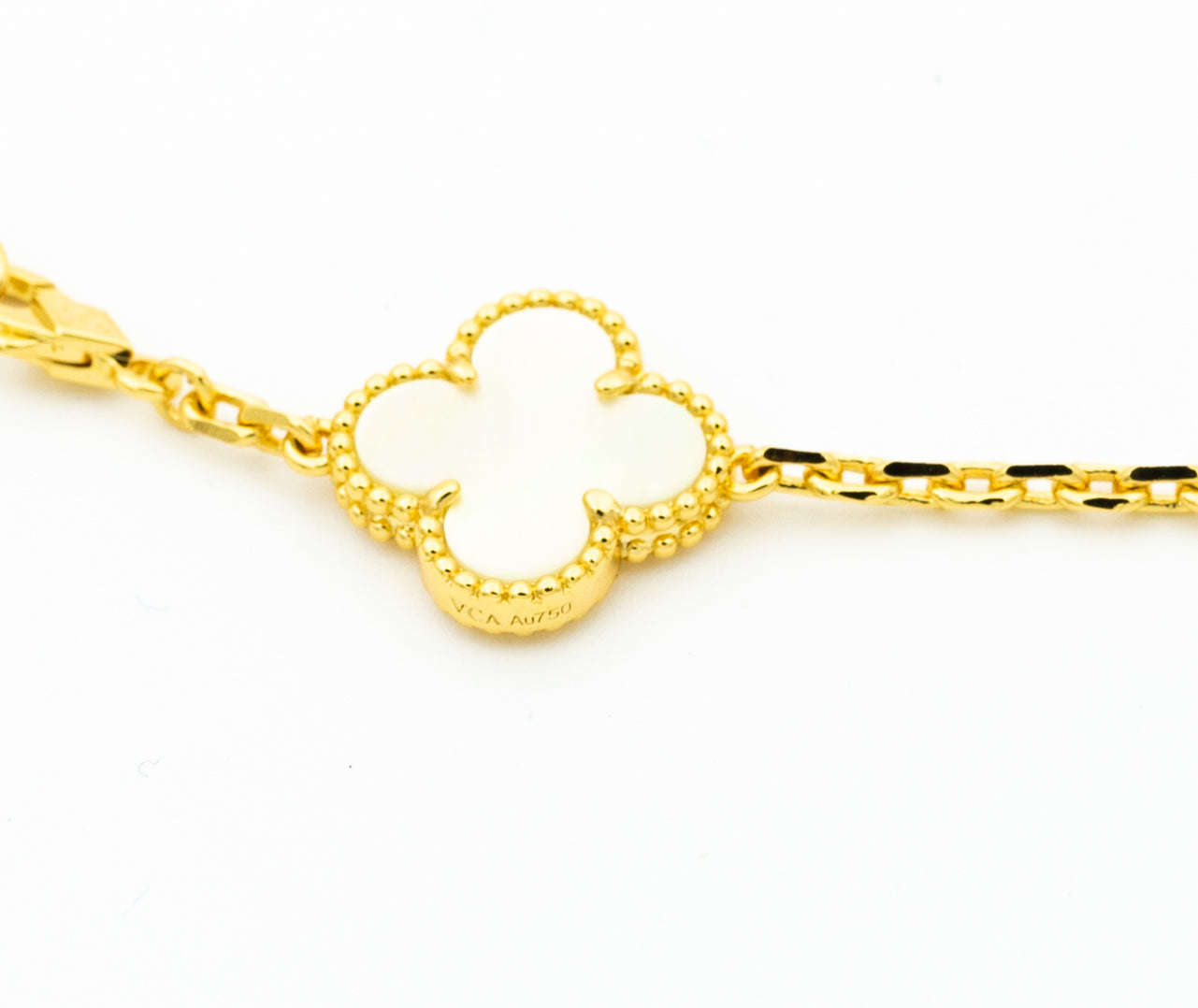 [Lunabriance]CLOVER BRACELET 5 MOTIFS ONYX MOP