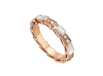 [Lunabriance]SERPENTI RING PINK GOLD DIAMOND MOP 3MM