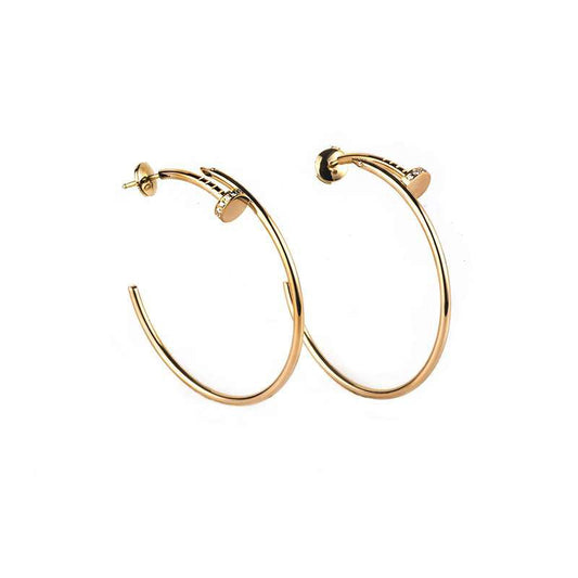 [Lunabriance]JUSTE EARRINGS GOLD DIAMONDS 1.8MM