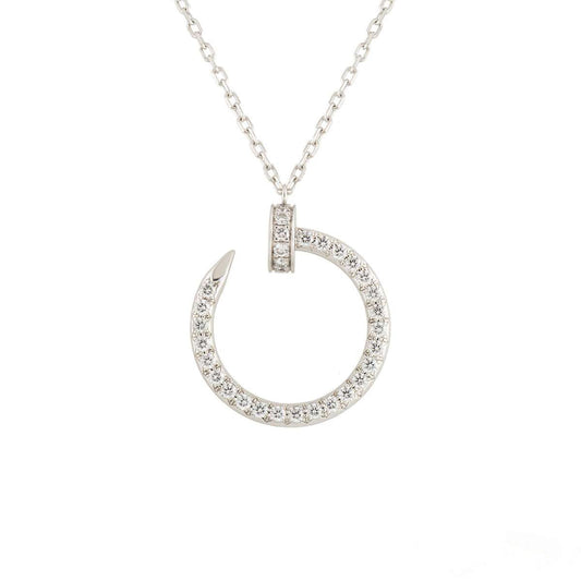 [Lunabriance]JUSTE NECKLACE SILVER DIAMONDS