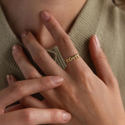 Bubble Name Ring