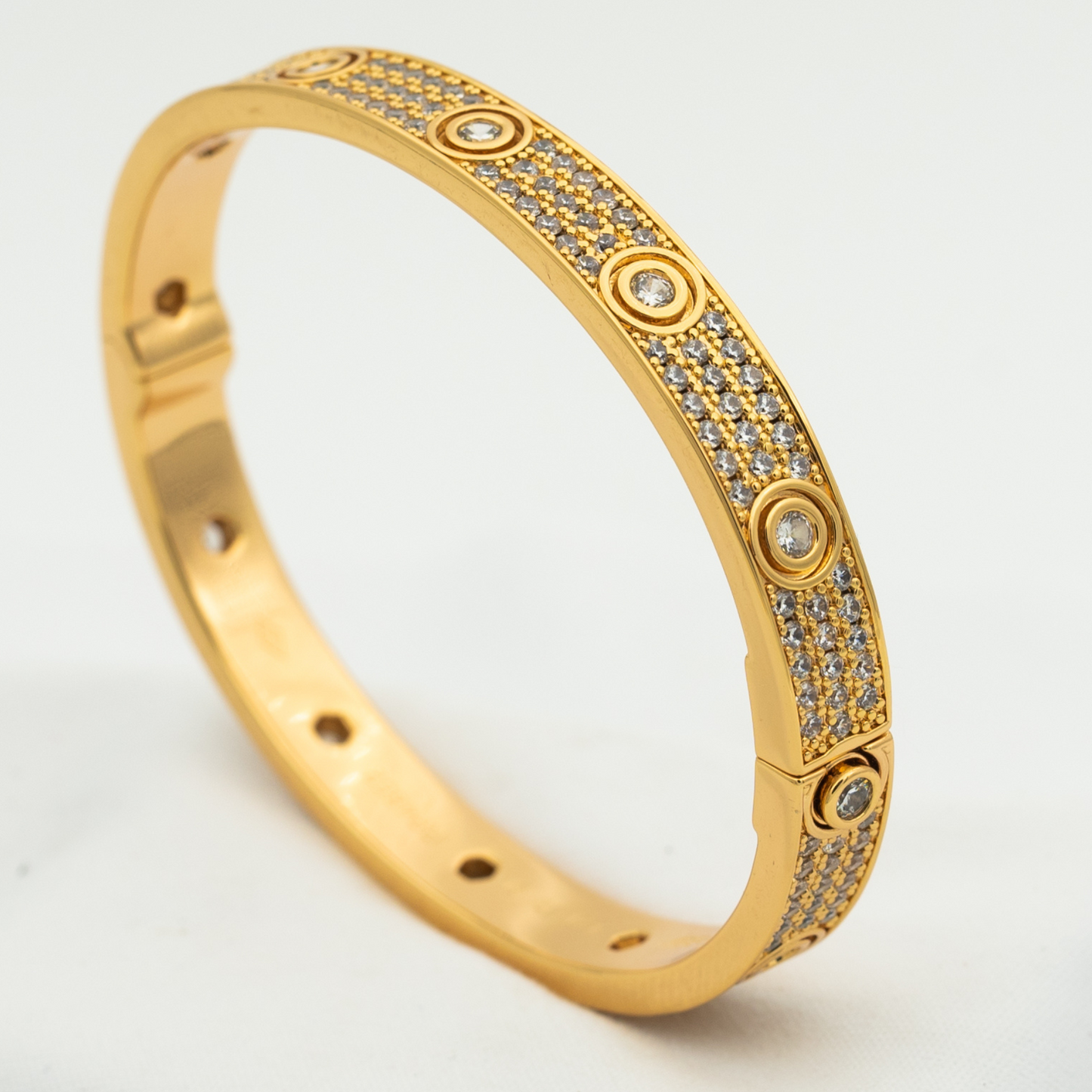 [Lunabriance]LOVE BRACELET 6.1MM DIAMOND-PAVED 10 BIG DIAMONDS