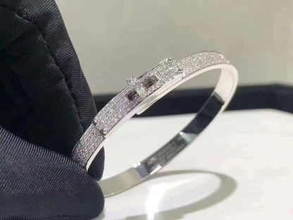 [Lunabriance]HM KELLY BRACELET IN SILVER AND FULL PAVE DIAMOND