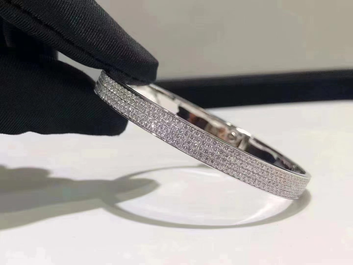 [Lunabriance]HM KELLY BRACELET IN SILVER AND FULL PAVE DIAMOND