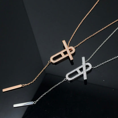 [Lunabriance]HM NECKLACE PLATINUM ROSE GOLD DIAMOND