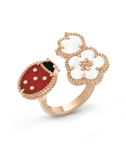 [Lunabriance]LUCKY 3 MOTIF ROSE GOLD RING