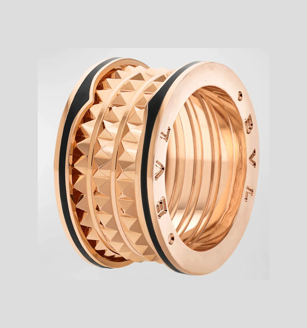 [Luna Brilliance]ZERO 1 ROCK BLACK CERAMIC PINK GOLD LARGE MODEL