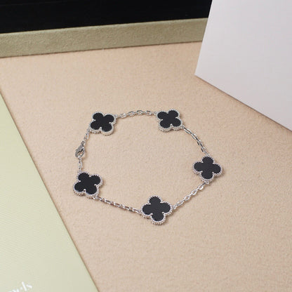 [Luna Brilliance] CLOVER 5 MOTIF ONYXS BRACELET COLLECTION