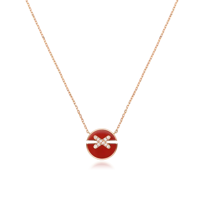 [Lunabriance]JEUX DE ROSE GOLD DIAMOND NECKLACE