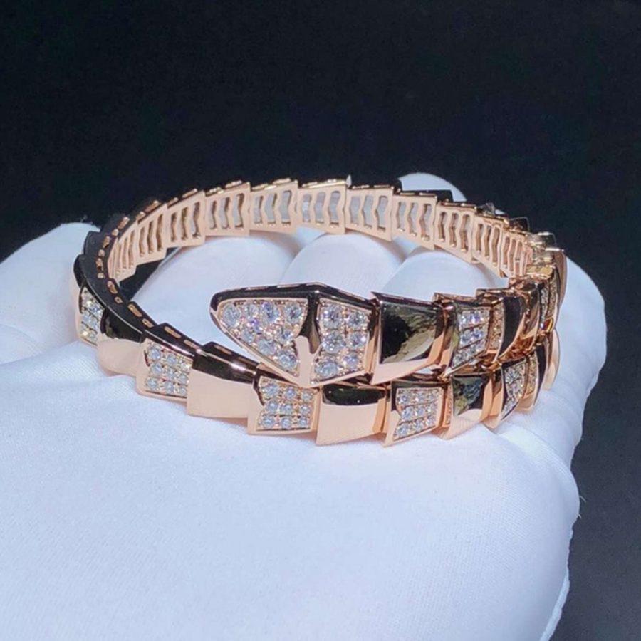 [Lunabriance]SERPENTI WIDE BRACELET PINK GOLD DIAMOND